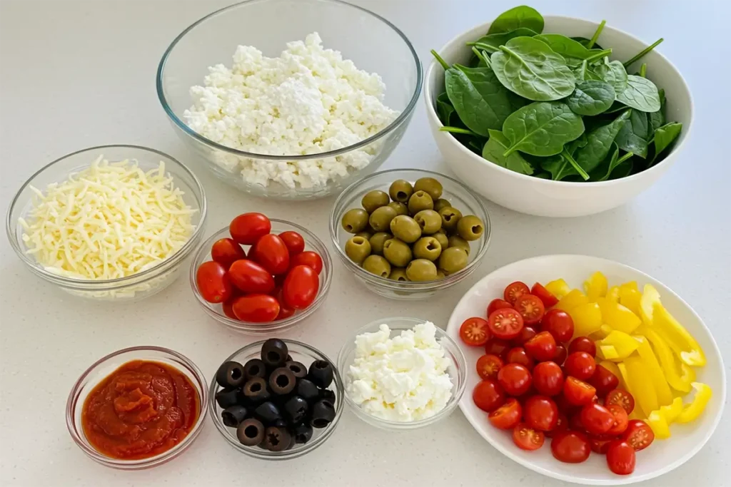 cottage cheese pizza bowl