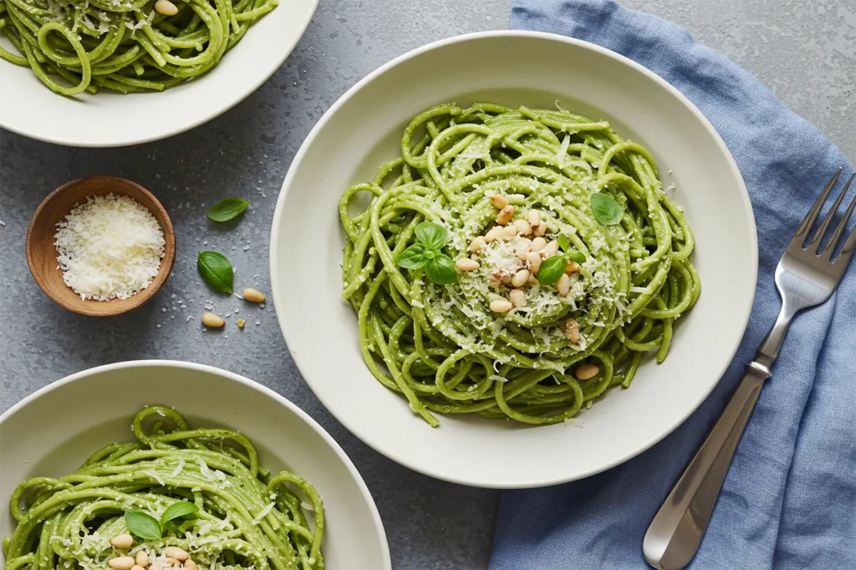 green spaghetti